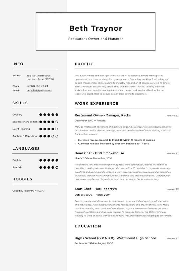 Amsterdam resume template