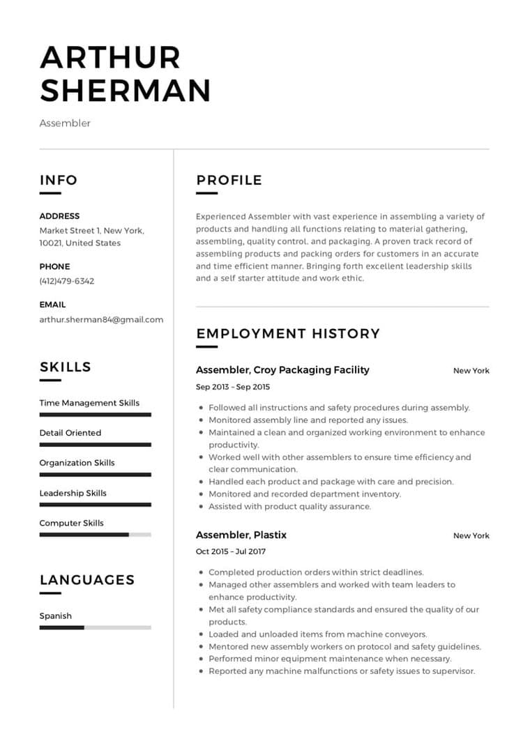 Berlin resume template