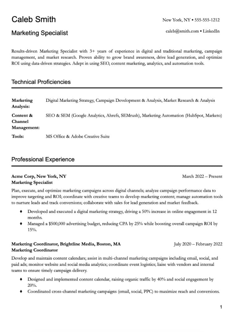 Tokyo resume template